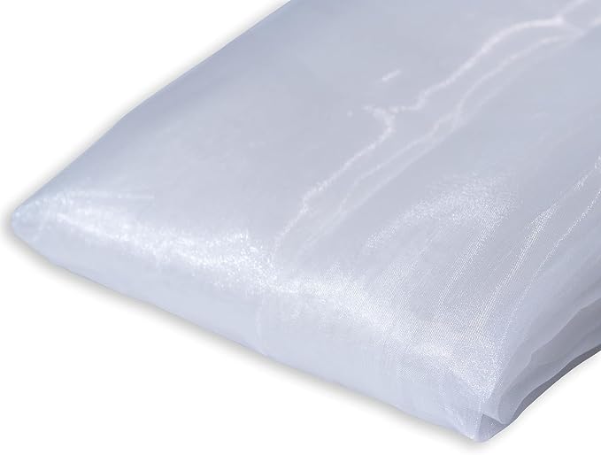 Fynite White Organza Fabric by The Yard | 20 Yard Long | 44" Wide | Bridal Soft - Image 3