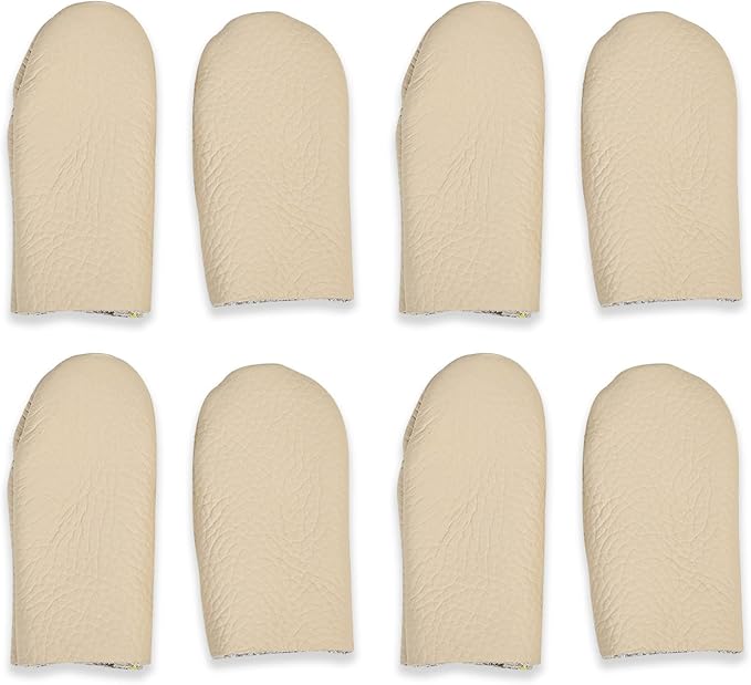 4 Pairs Leather Finger Protector Needle Felting Knitting Finger Thimble Guards by Unknown
