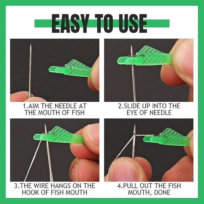 Automatic Sewing Needle Threader, Fish Type Quick Needle Threaders - Image 5