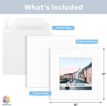 Mat Board Center, 12x12 for 8x8 White Mat Kit - Image 2