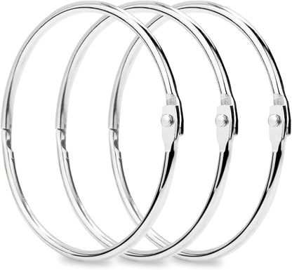 CooBigo 50 Pack Binder Rings, 2-1/2-Inch Metal Book Ring Holder by CooBigo