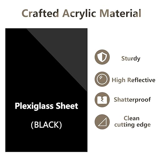 Egofine 8.5" x 11" Black Plexiglass Sheets 12 Pack 0.04 Inch Cast Acrylic Sheet - Image 3