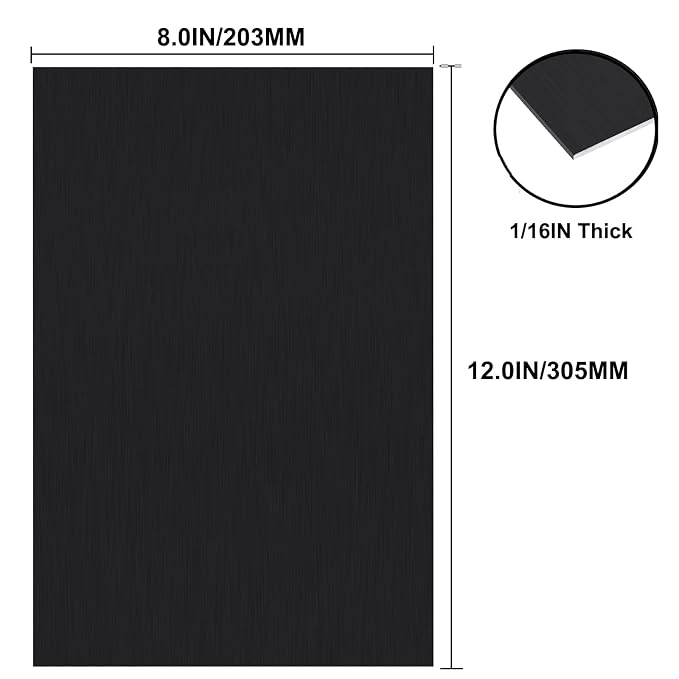 Anodized Aluminum Sheet 8 x 12 x 1/16 Inch Black 5052 Aluminum Alloy Engraving - Image 3