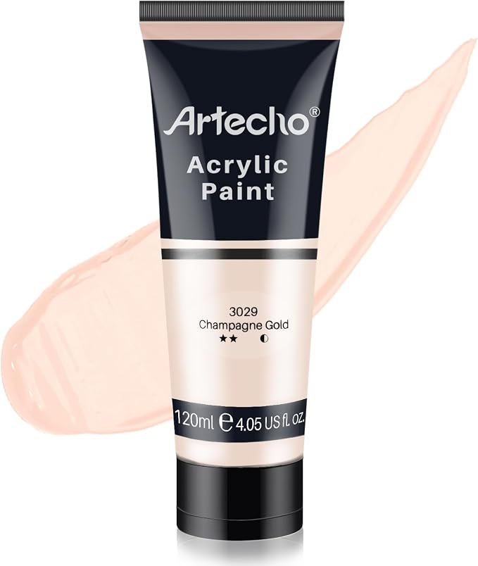 Artecho Acrylic Paint, Champagne Gold Paint Tubes, Art Craft Paints by Artecho