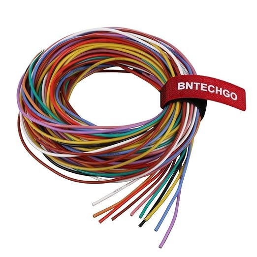 BNTECHGO 20 Gauge Silicone Wire Kit 10 Color Each 5 ft Flexible 20 AWG Stranded by BNTECHGO