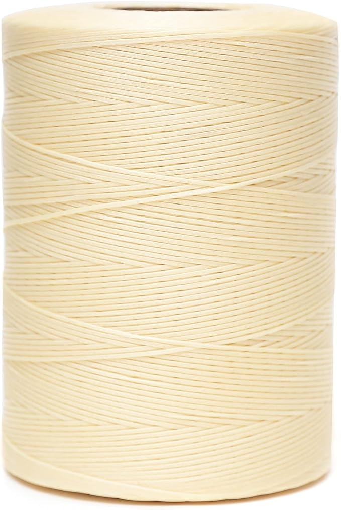 Waxed Thread, 852Yards 150D 0.8mm Flat Polyester Wax Thread by EXKALAFUL