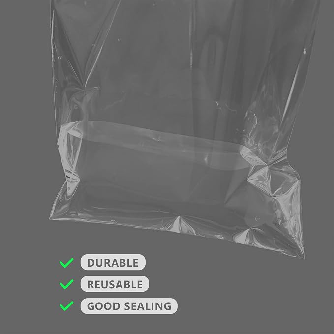 100 Pack 11 3/7 x 14 3/8 Inches Crystal Photo Sleeves Storage Bags - Image 6