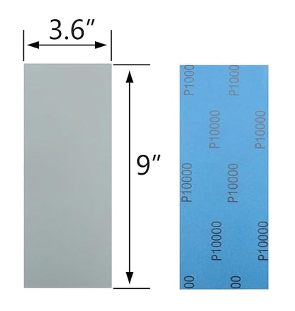 20Pcs 9 x 3.6 Inchs 10000 Grit Wet and Dry Handmade Universal Sanding Sheets - Image 2