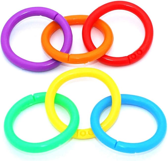 Haploon 175-Pack 1.1" Plastic Binder Clips Plastic Loose Leaf Rings Multi-Color - Image 6
