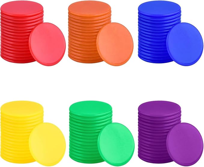 Coopay 300 Pieces Counters Counting Chips Plastic Markers Mixed Colors - Image 4