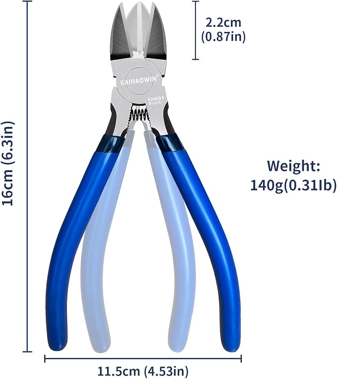 Wire Cutters 10 Pack, KAIHAOWIN 6 inch Dikes Small Wire Cutters Flush Cutters - Image 2