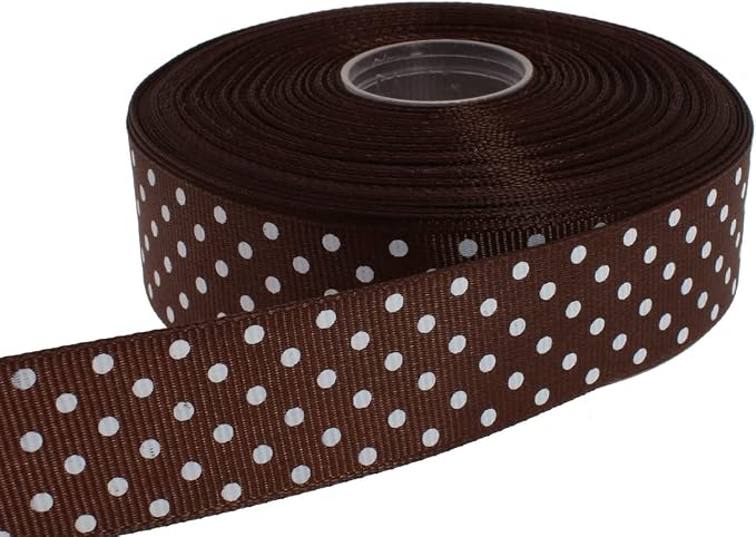 Polka Dot Grosgrain Ribbon 25 Yard Each Roll 100% Polyester by Unknown