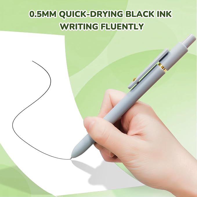 Gel Pens, 0.5mm Fine Point Smooth Writing Pens, High-End Series Retractable Pens - Image 3