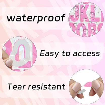 Starboling Letter Stickers, 2 inch 8 Sheets Pink Alphabet Sticker, Self - Image 3