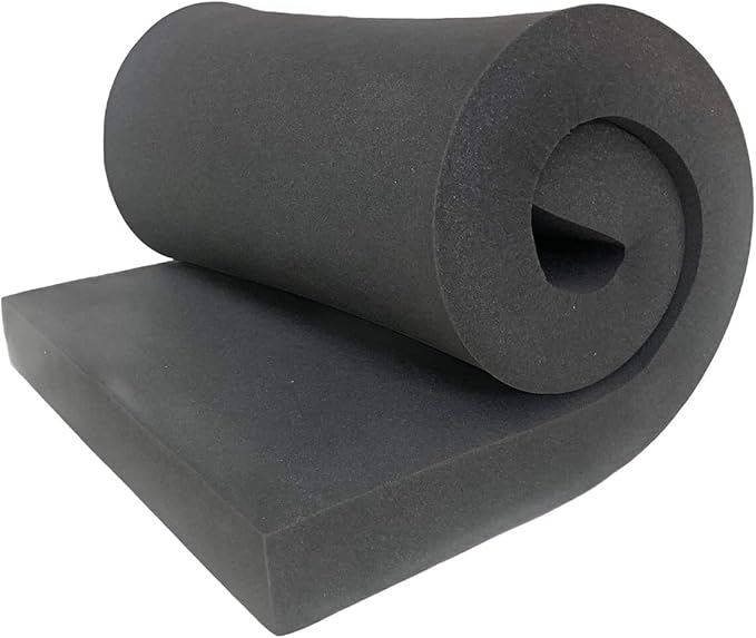 GoTo Foam 1" x 24" x 72" Black Upholstery Foam Sheet - Image 2