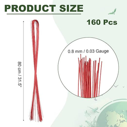 PATIKIL 32 Inch 22 Gauge Floral Stem Wire, 4 Pack/160 Pieces Bouquet Stem Paper - Image 2