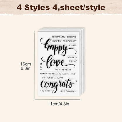 UCEC 4 Sheets Words Clear Stamps in Classic - Image 2