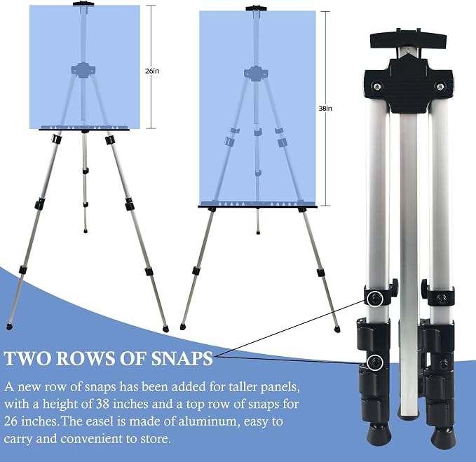 Art Artist Easel Stand for Painting, Portable Adjustable Easels for Painting - Image 7