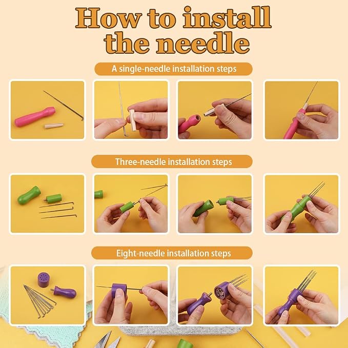 99 Pcs Needles Felting Tools Needles Wool Felting Soft Needle Felting Pad - Image 3
