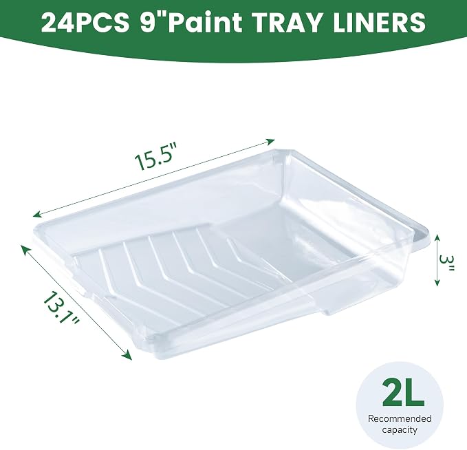 Voomey Paint Tray Liner Disposable, Paint Pan Liners, Leak-Proof & Easy Cleanup - Image 2