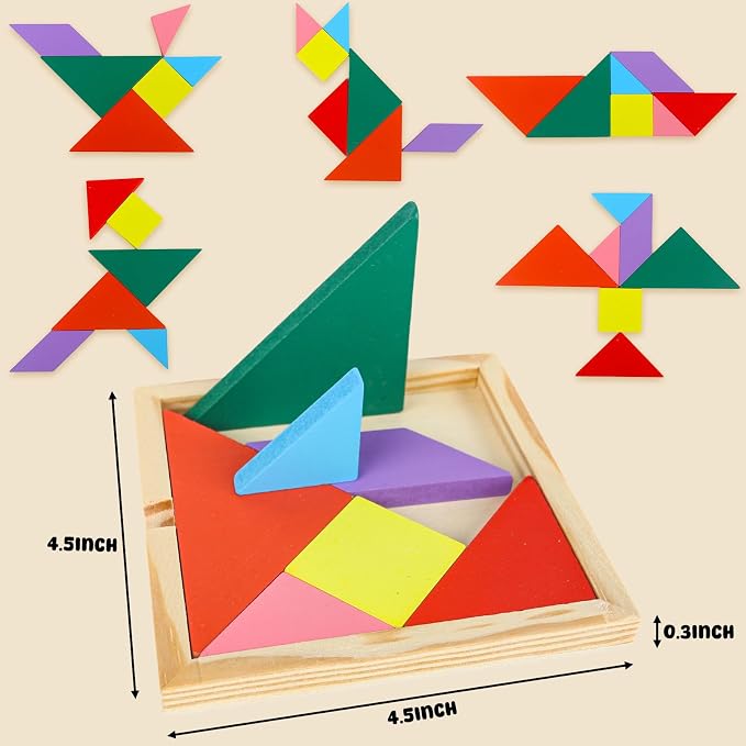 3 otters Wooden Tangram Puzzles - Image 5