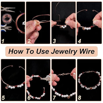 BENECREAT 19.6 Feet 22 Gauge Half Round Copper Wire, 1.6mm Wide Bare Copper - Image 4