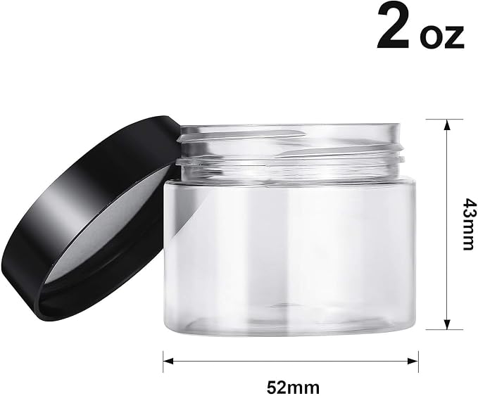 SATINIOR 12 Pack 2 oz Plastic Container Jars - Image 2