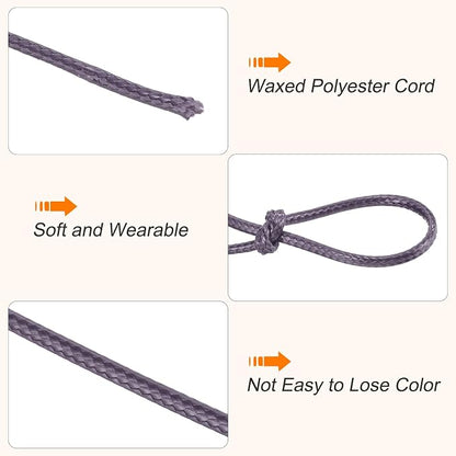 MECCANIXITY Waxed Cord 2.5mm Waxed Polyester Cord 87 Yard Wax String - Image 3