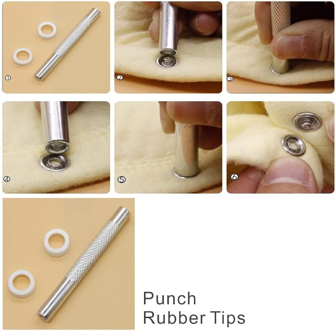 200Pcs Snap Fastener Tool Diameter 9.5mm Metal Eyelets Shoes Clothes Crafts - Image 7