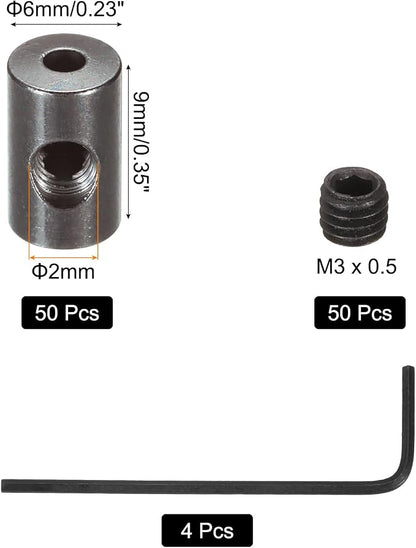 MECCANIXITY 50 Pcs Metal Locking Pin Backs, Locking Pin Keepers Clasp 9mm - Image 2