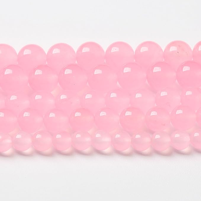 6mm 60pcs Natural Light Pink Chalcedony Stone Beads by NaturalStoneBeads