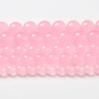6mm 60pcs Natural Light Pink Chalcedony Stone Beads by NaturalStoneBeads