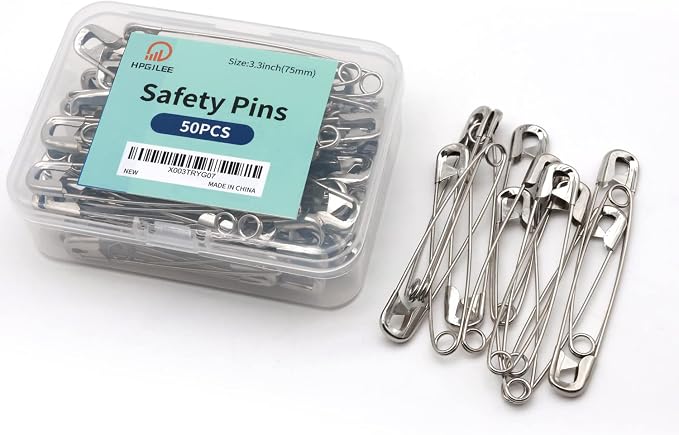 3.3 Inch Safety Pins Assorted, Bulk Large Safety Pins - Image 2
