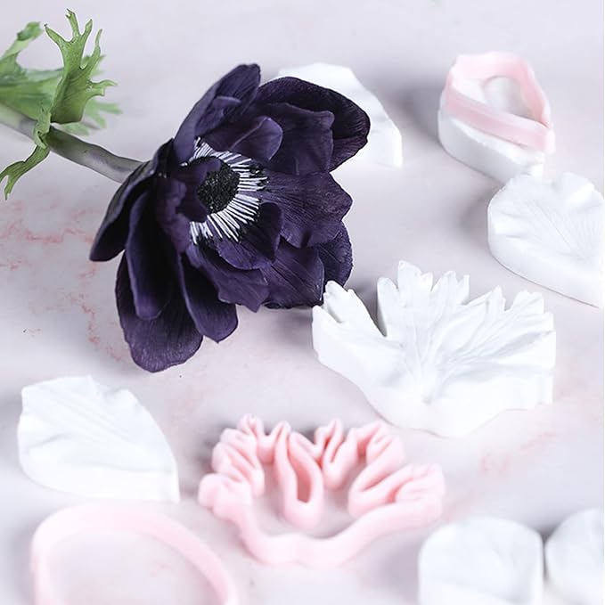 Daisy Flower Molds Anemone floral Cake Fondant Mold Silicone Anemone Flower - Image 5