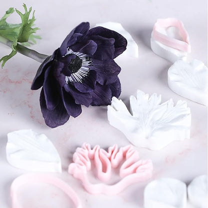 Daisy Flower Molds Anemone floral Cake Fondant Mold Silicone Anemone Flower - Image 5
