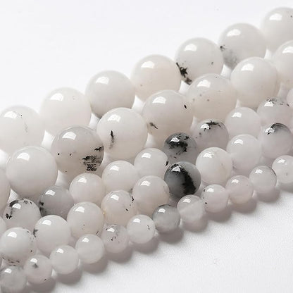 90pcs 4mm Natural Black Rutilated Quartz Crystal Jade Stone Beads - Image 2