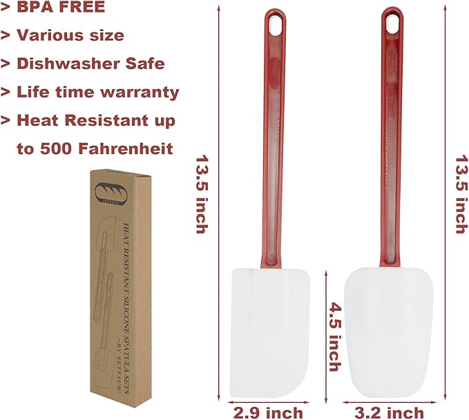 High Heat Resistant Silicone Scraper Spoon Commercial Spatula - Image 2
