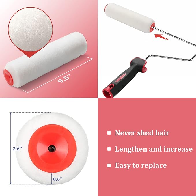 Paint Roller Extension Pole, 96inch Brush kit Multi-Function Paint Roller kit - Image 3