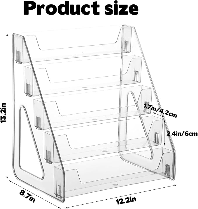 5 Tier Acrylic Card Display Stand, Sports Cards, Greeting Card, Stickers & - Image 2