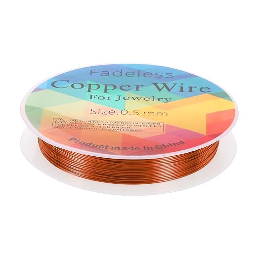HARFINGTON 20ft Jewelry Wire, 24 Gauge Brass Craft Soft Metal Tarnish Resistant by HARFINGTON