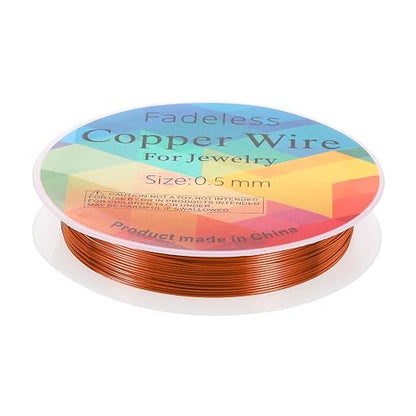 HARFINGTON 20ft Jewelry Wire, 24 Gauge Brass Craft Soft Metal Tarnish Resistant by HARFINGTON