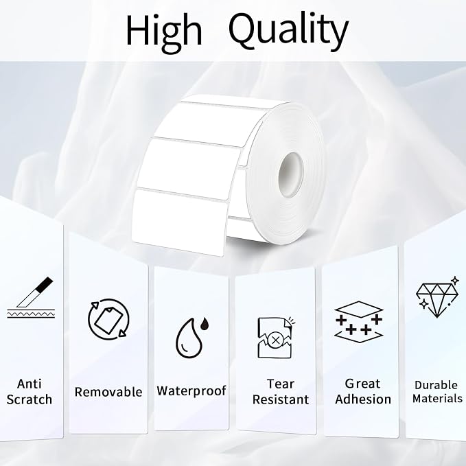 2x1 Inch Thermal Labels, Waterproof Self-Adhesive Shipping Label Printer Sticker - Image 2