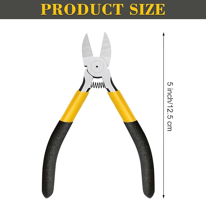 Lasnten 15 Pcs 5" Wire Cutters Precision Cutting Pliers Side Diagonal Cutters - Image 2