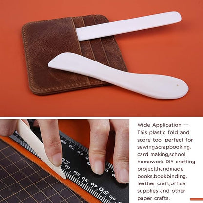 8 PCS Bone Folder Tool, Plastic Bone Folder Paper Creaser Set Scoring Tool - Image 6