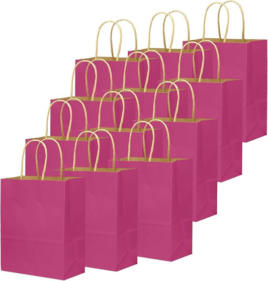 qiqee 32-Packs Rosy Paper Gift Bags by Qiqee