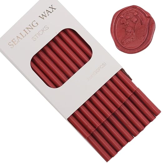 20pcs Maroon Red Wax Seal Sticks by ONWINPOR