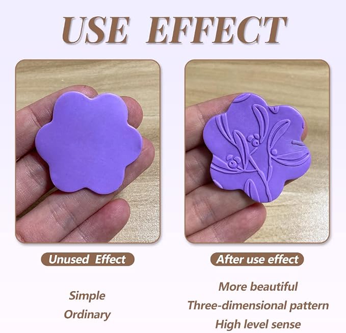 Embossing Folders Clay Stamps for Polymer Clay Earrings Making Embossing Tool - Image 2