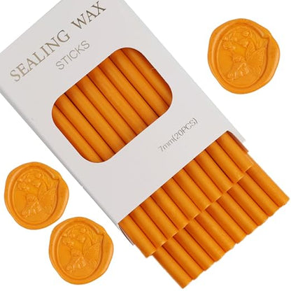 Orange Yellow Wax Seal Sticks, ONWINPOR 20pcs Glue Gun Wax Sealing Sticks by ONWINPOR