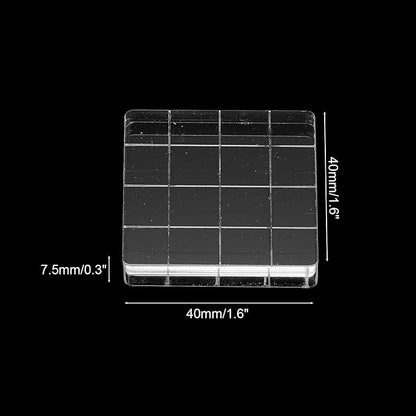 PATIKIL 1.6"x1.6" Acrylic Stamp Block - Image 2