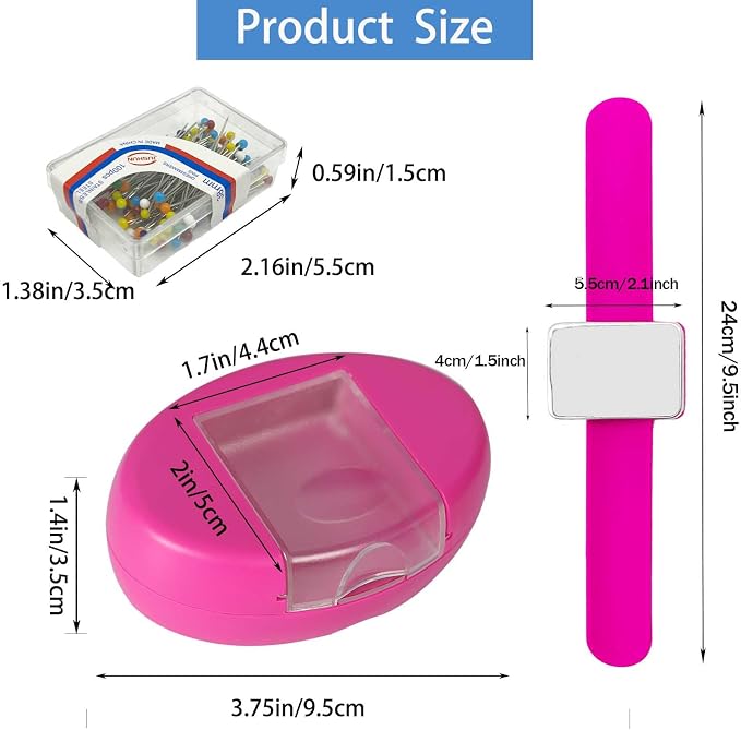 Hilltian 2 Pieces Magnetic Pin Cushion, Magnetic Pin Holder - Image 2